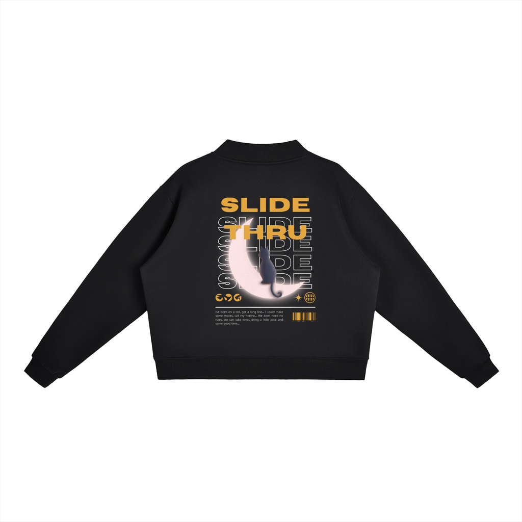 Essential Fleece Mock-Neck Crew Sweatshirt