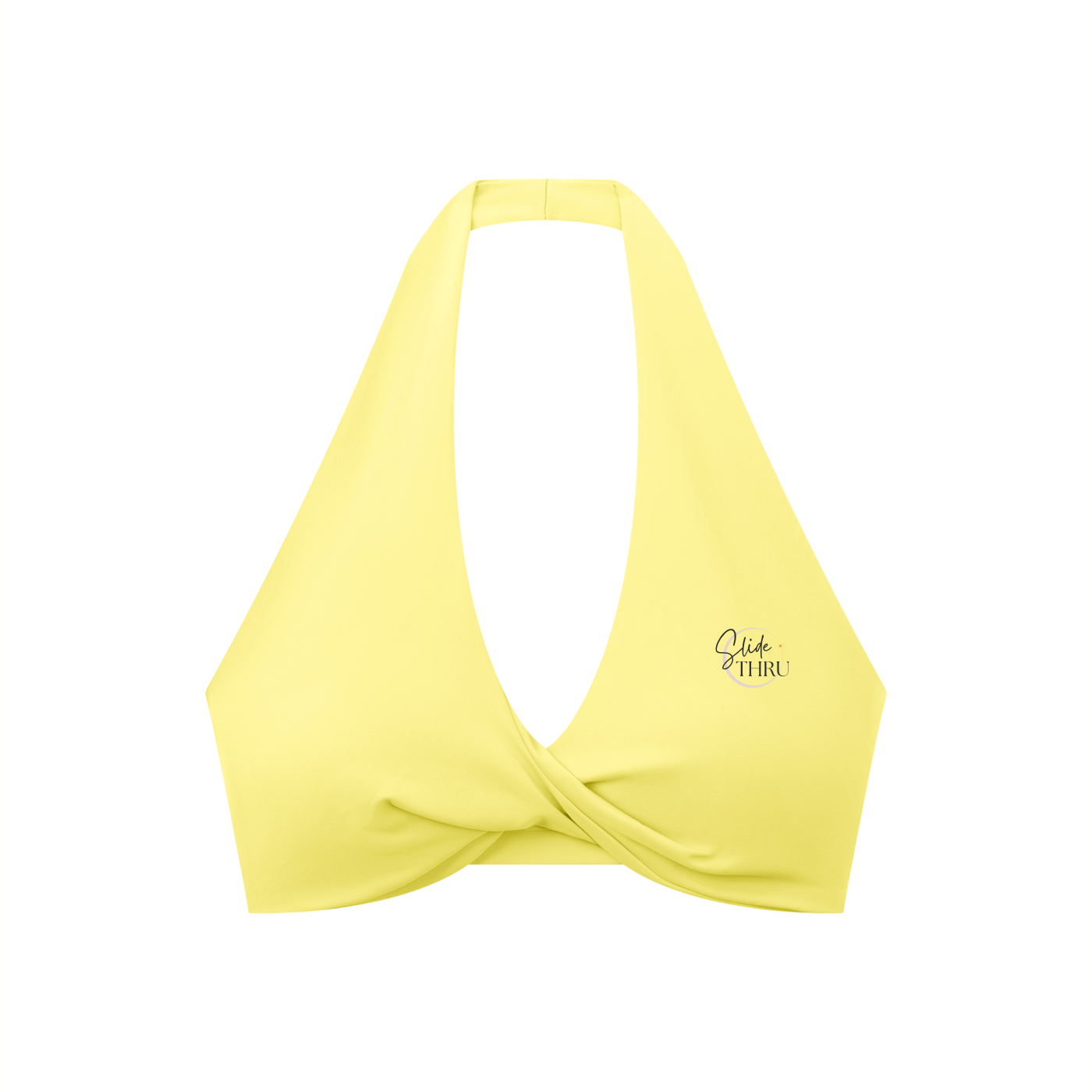 Women's Pleated Halter Sports Bra