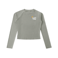 Dyed Washed Raglan Long Sleeve Slim T-Shirt