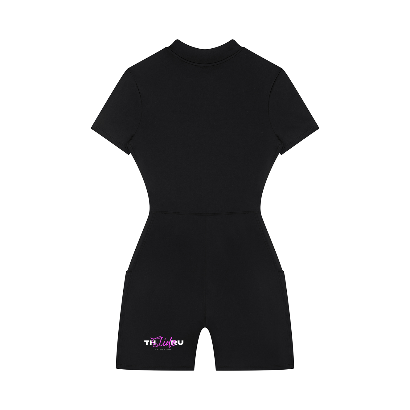 Women's Quarter-Zip Short Sleeve Romper