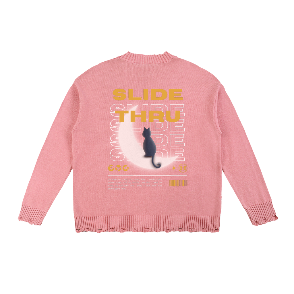 Vintage Washed Hand-Frayed Sweater