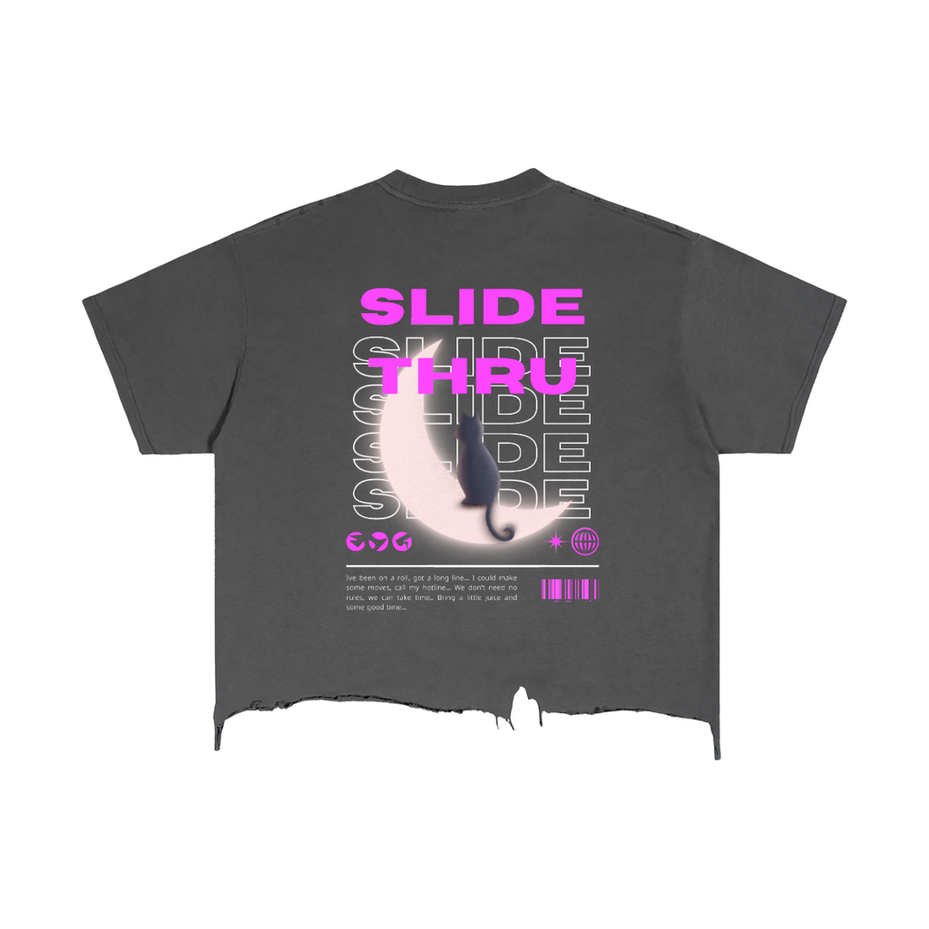 Vintage Wash Boxy Distressed Hem T-Shirt