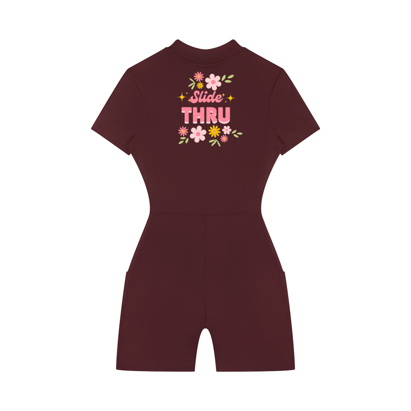 Women's Quarter-Zip Short Sleeve Romper