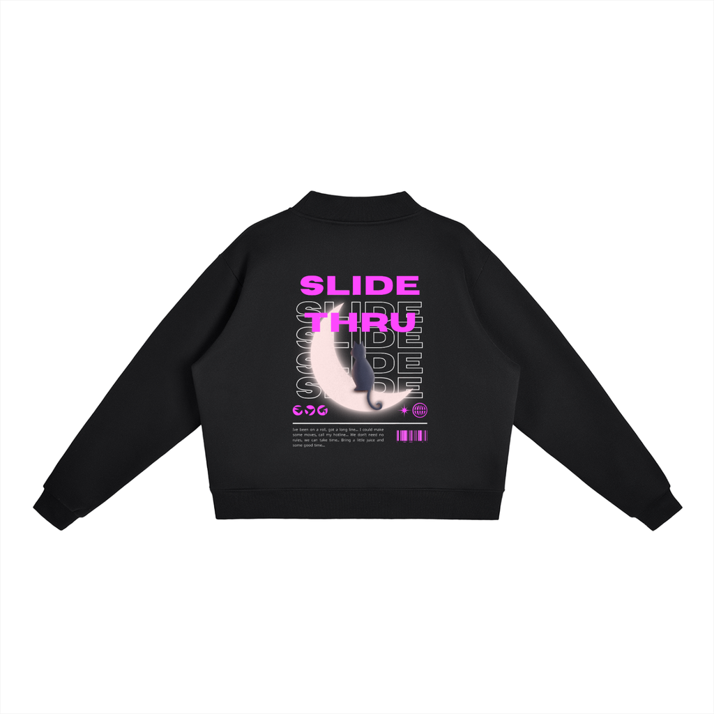 Essential Fleece Mock-Neck Crew Sweatshirt
