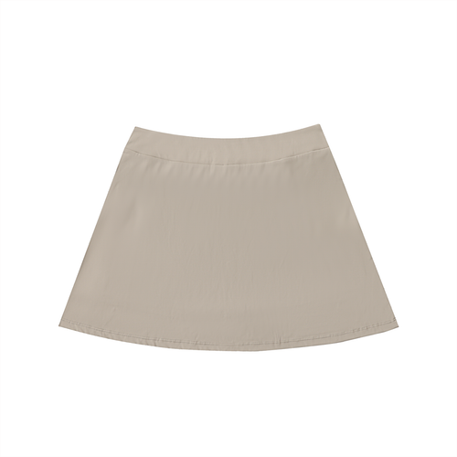 High-Waist Pocketed A-Line Skirt