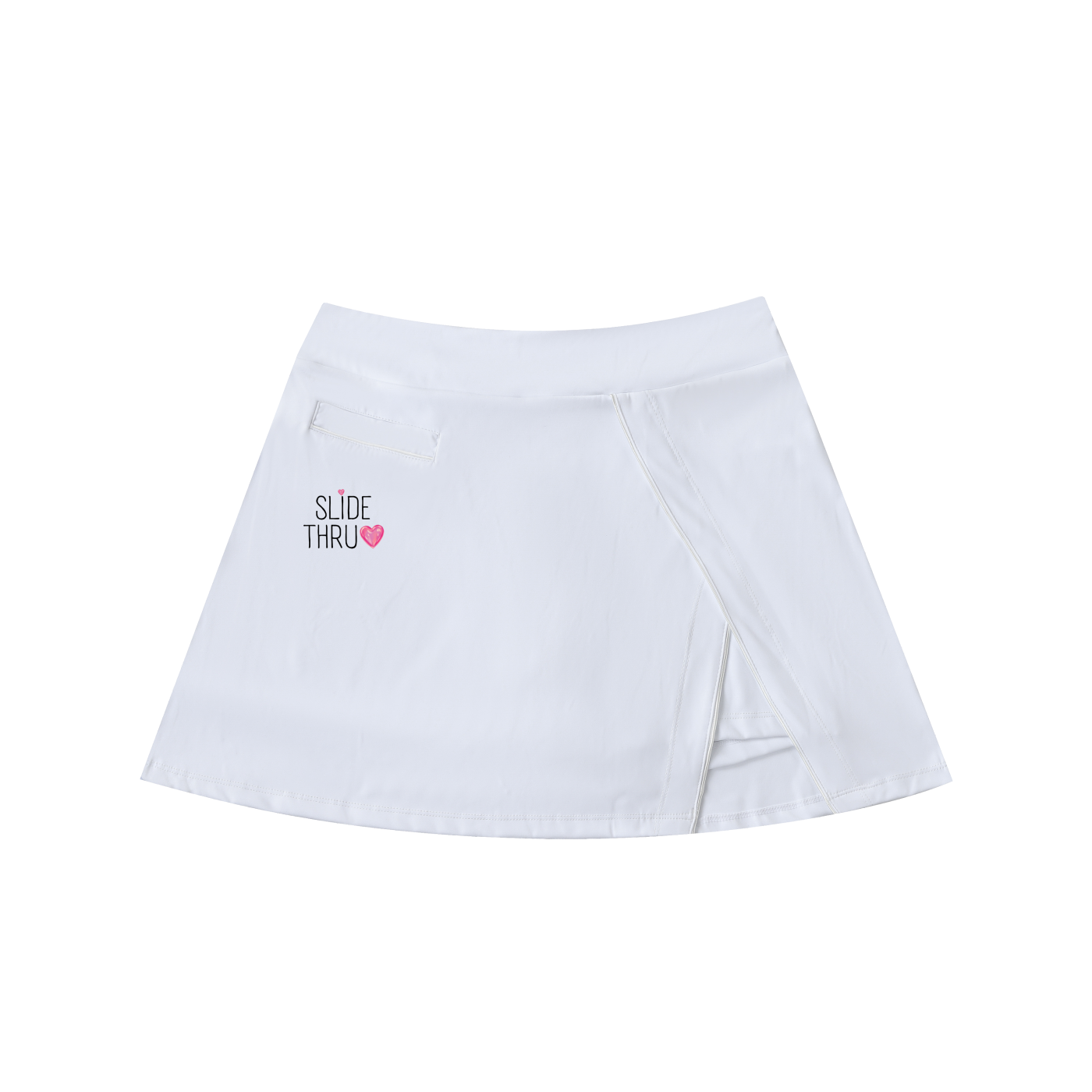 High-Waist Pocketed A-Line Skirt
