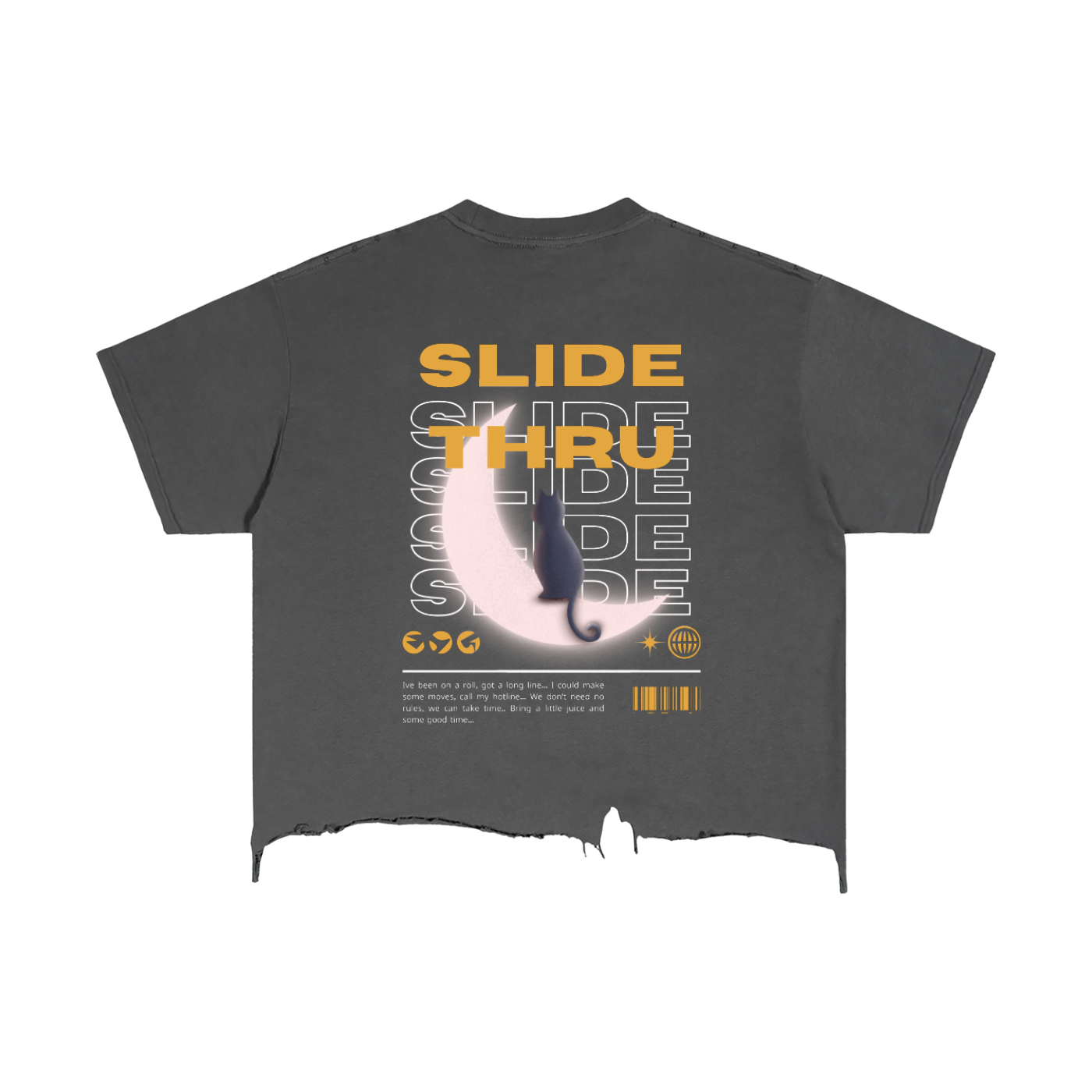 Vintage Wash Boxy Distressed Hem T-Shirt