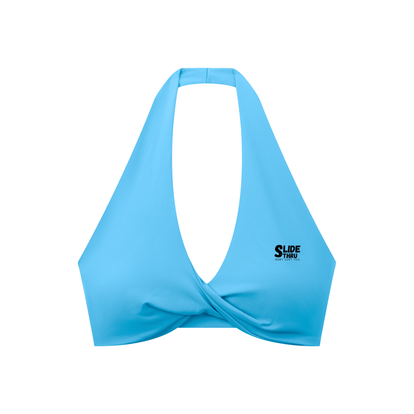 Women's Pleated Halter Sports Bra