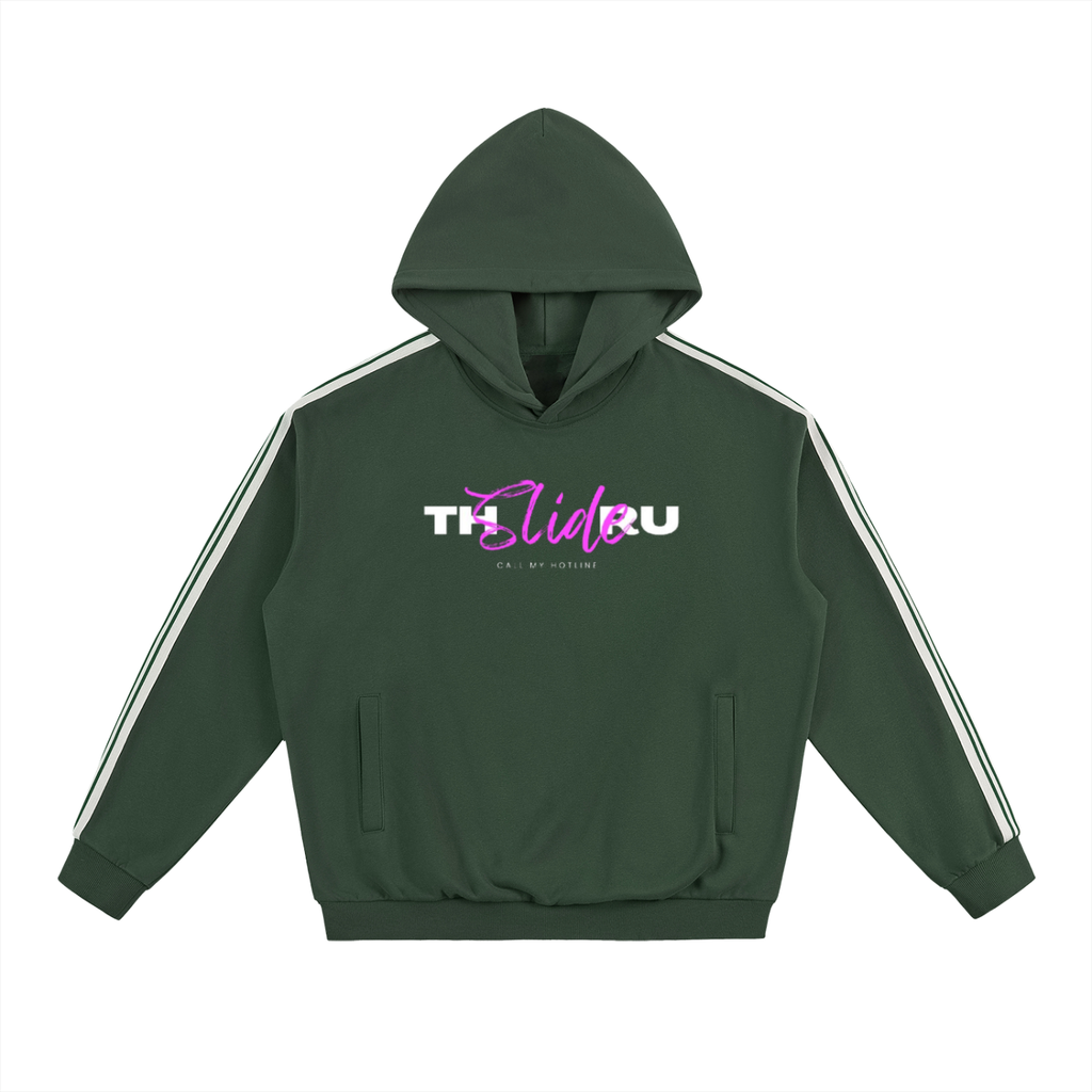 Side Stripe Drop-Shoulder Hoodie