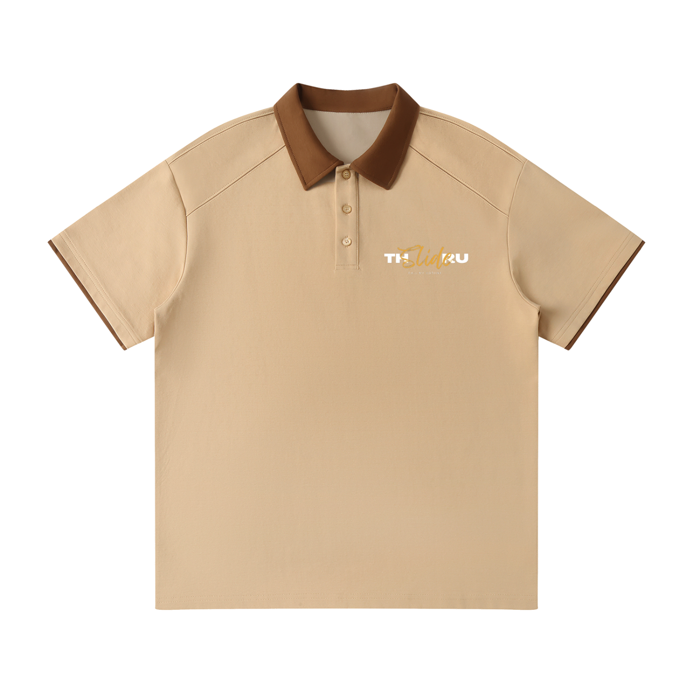 Contrast Collar Raglan Polo Shirt