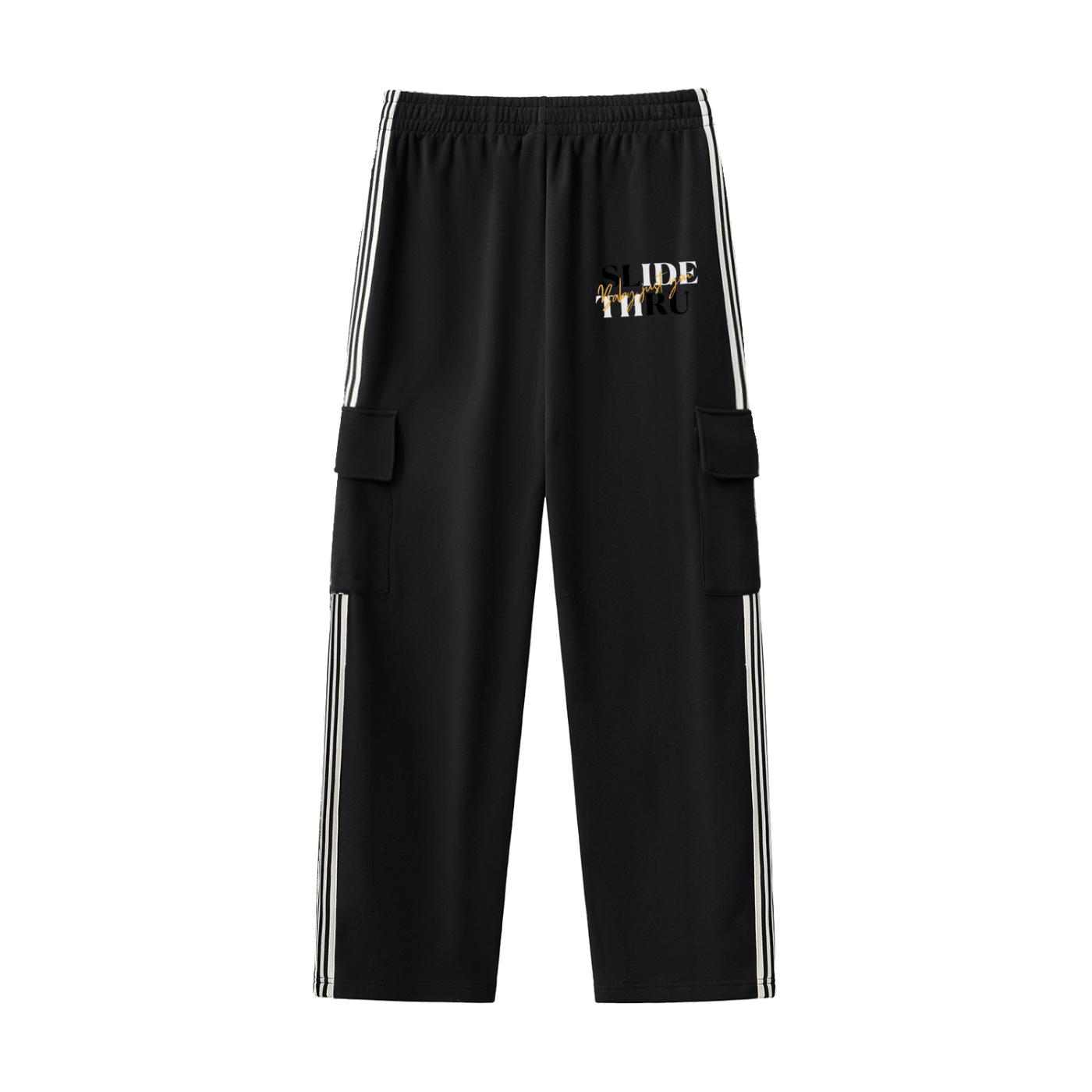 Side Stripe Straight-Leg Pants