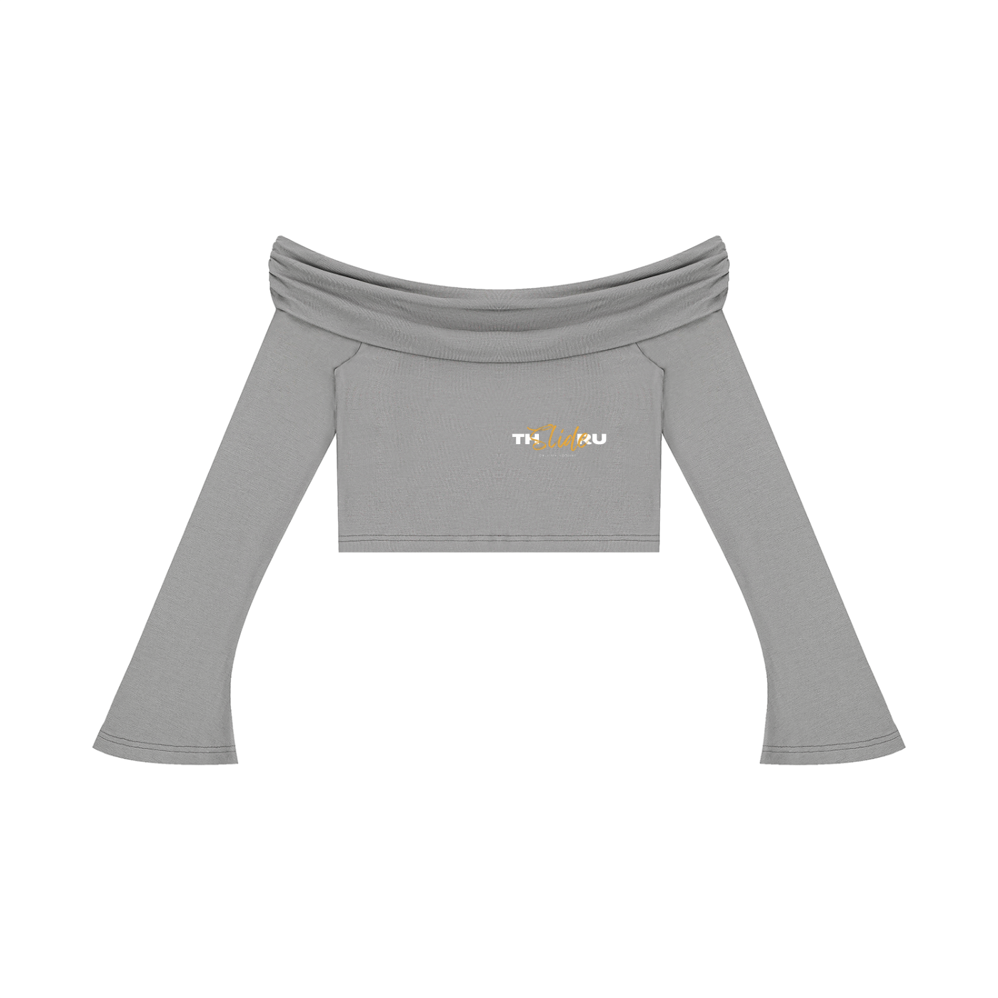 Women's Off-the-Shoulder Bell Sleeve Crop T-Shirt