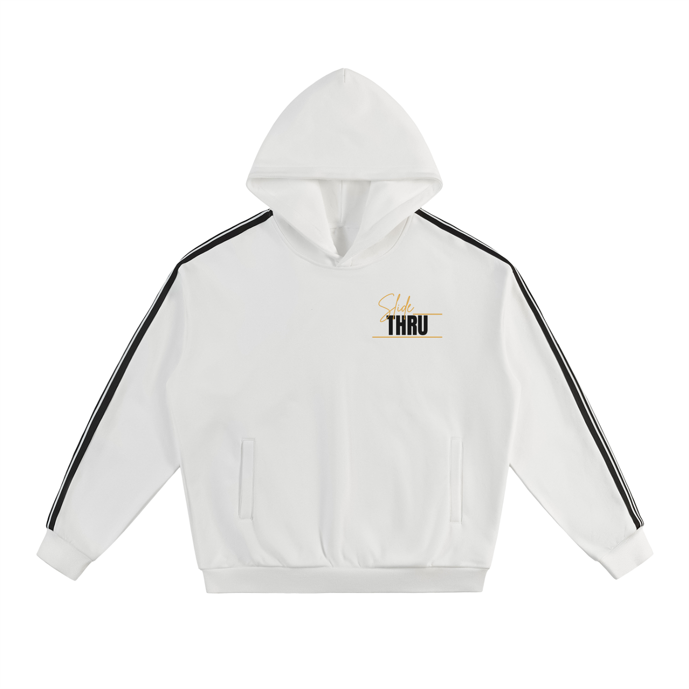 Side Stripe Drop-Shoulder Hoodie
