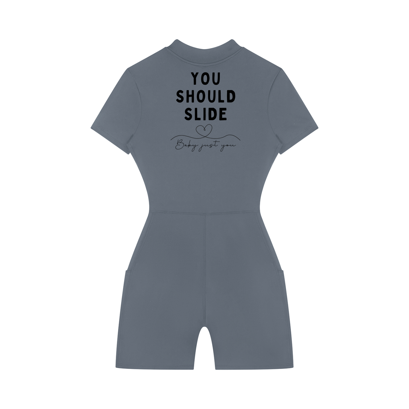 Women's Quarter-Zip Short Sleeve Romper
