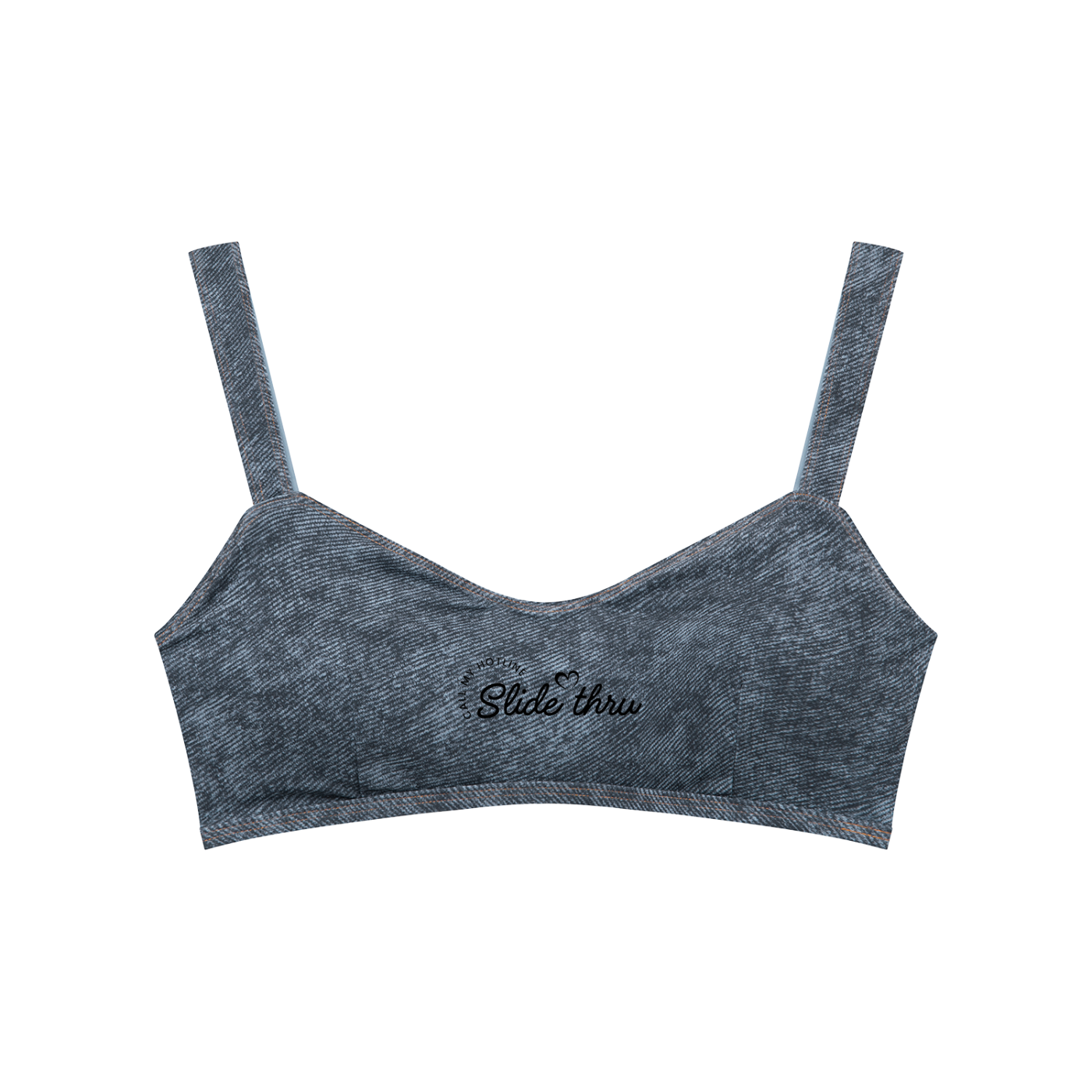 Women's Faux Denim Sports Bra