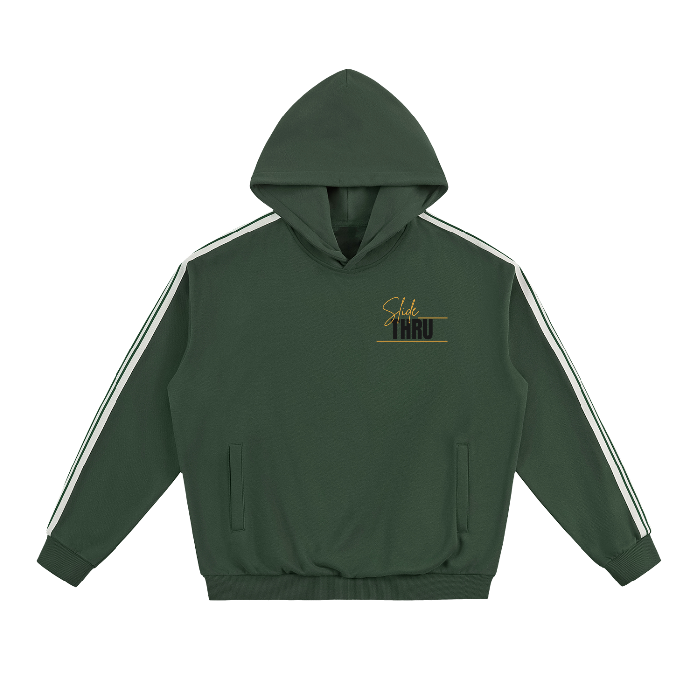 Side Stripe Drop-Shoulder Hoodie