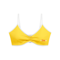 Women's Color Block Ruched V-Neck Sports Bra