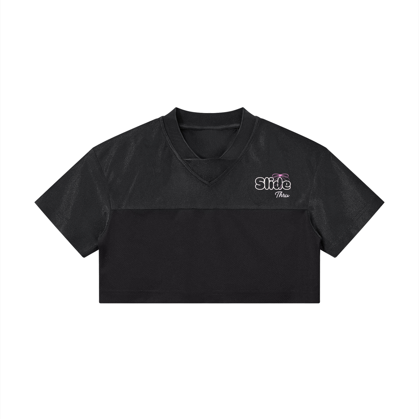 Women’s Cropped Paneled V-Neck Jersey
