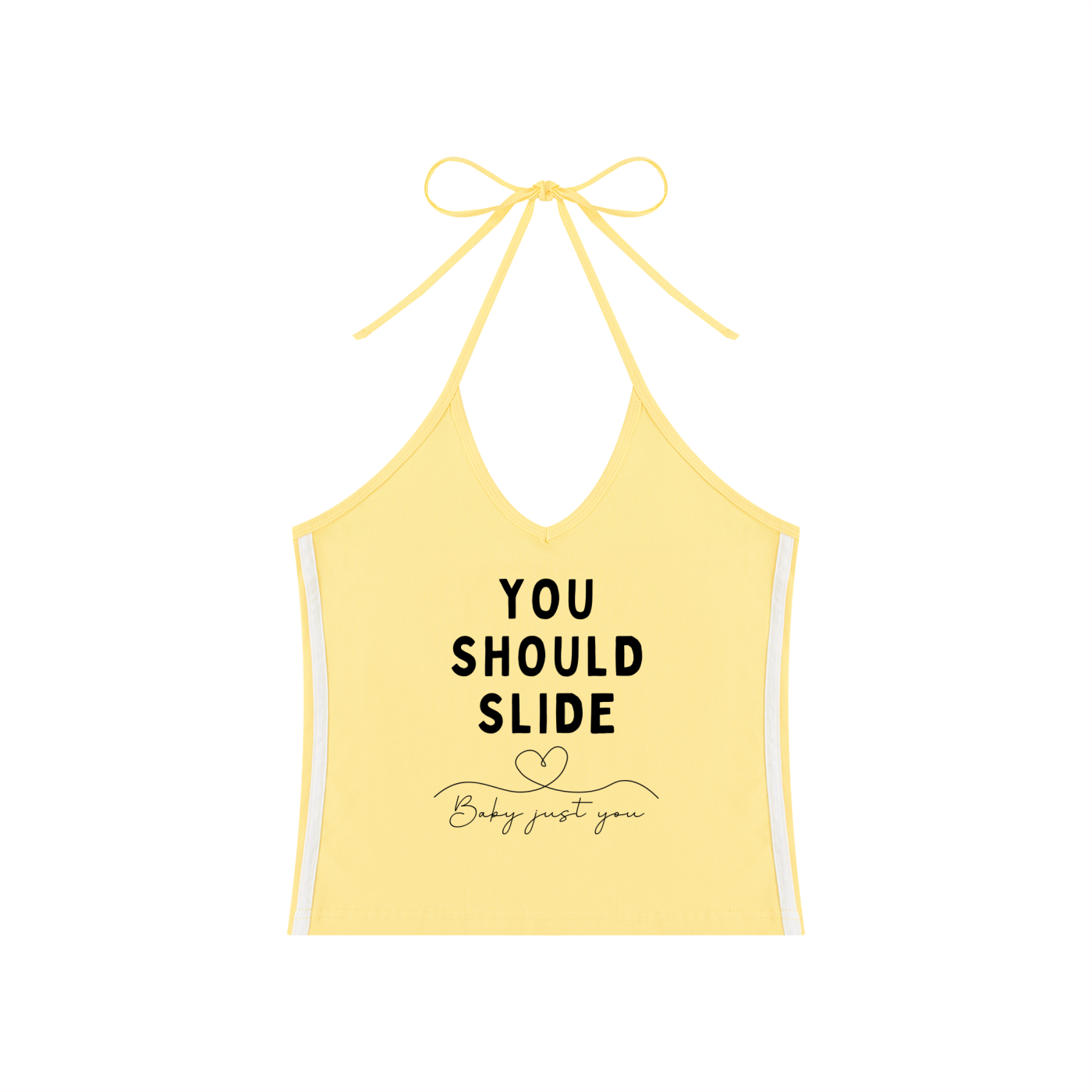 Women's Color Block Halter Crop Tank Top