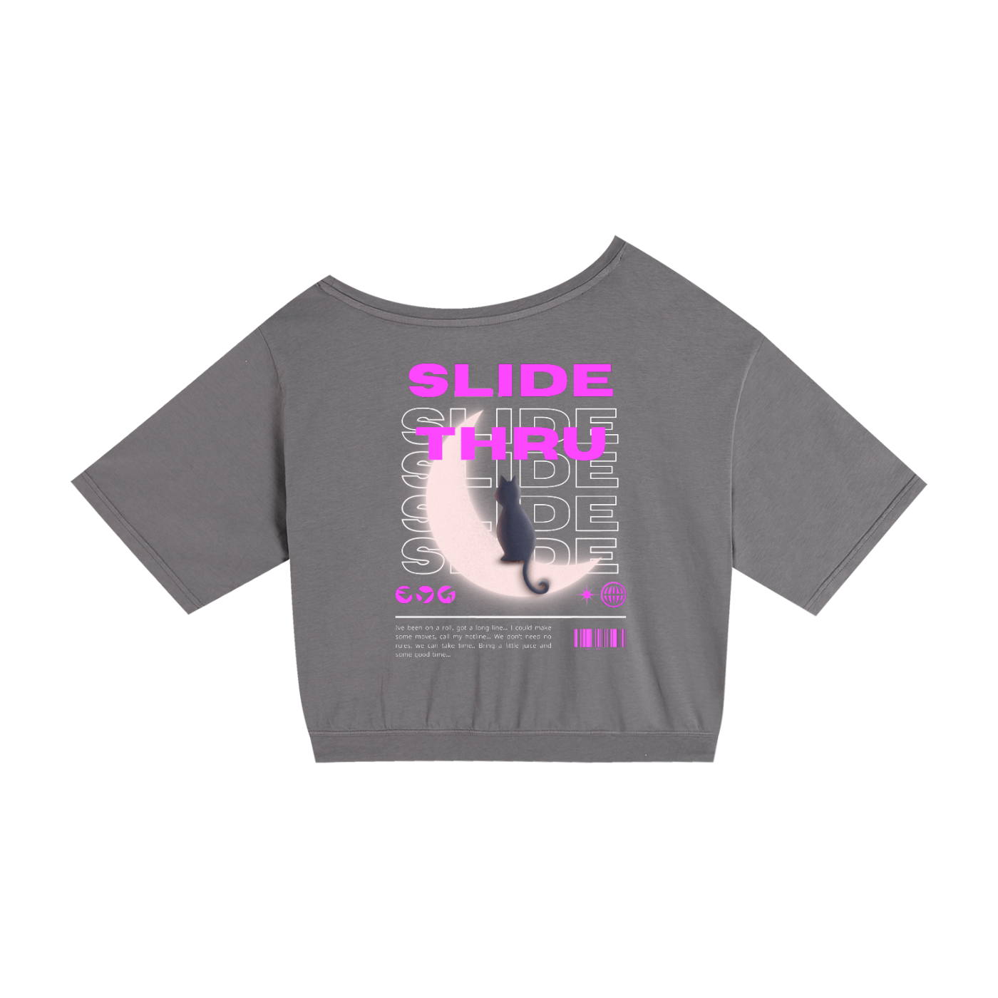 Asymmetric Shoulder Oversized Cotton T-Shirt