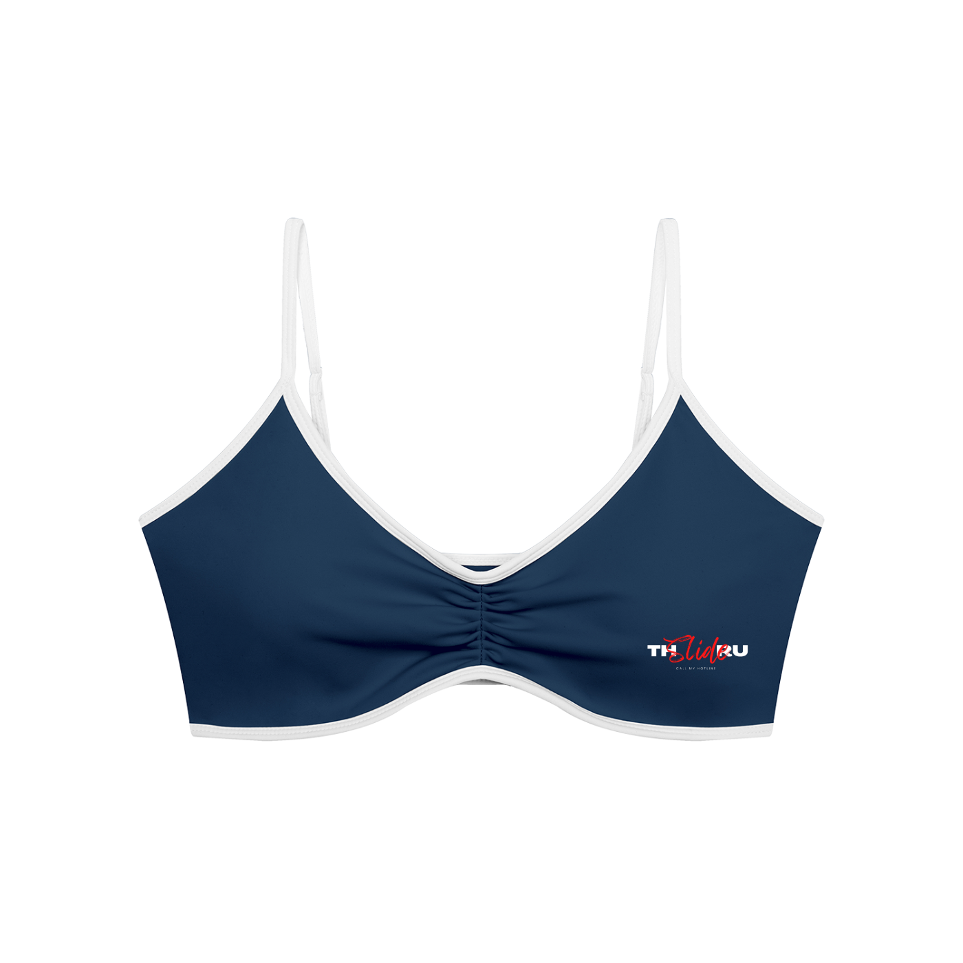Women's Color Block Ruched V-Neck Sports Bra