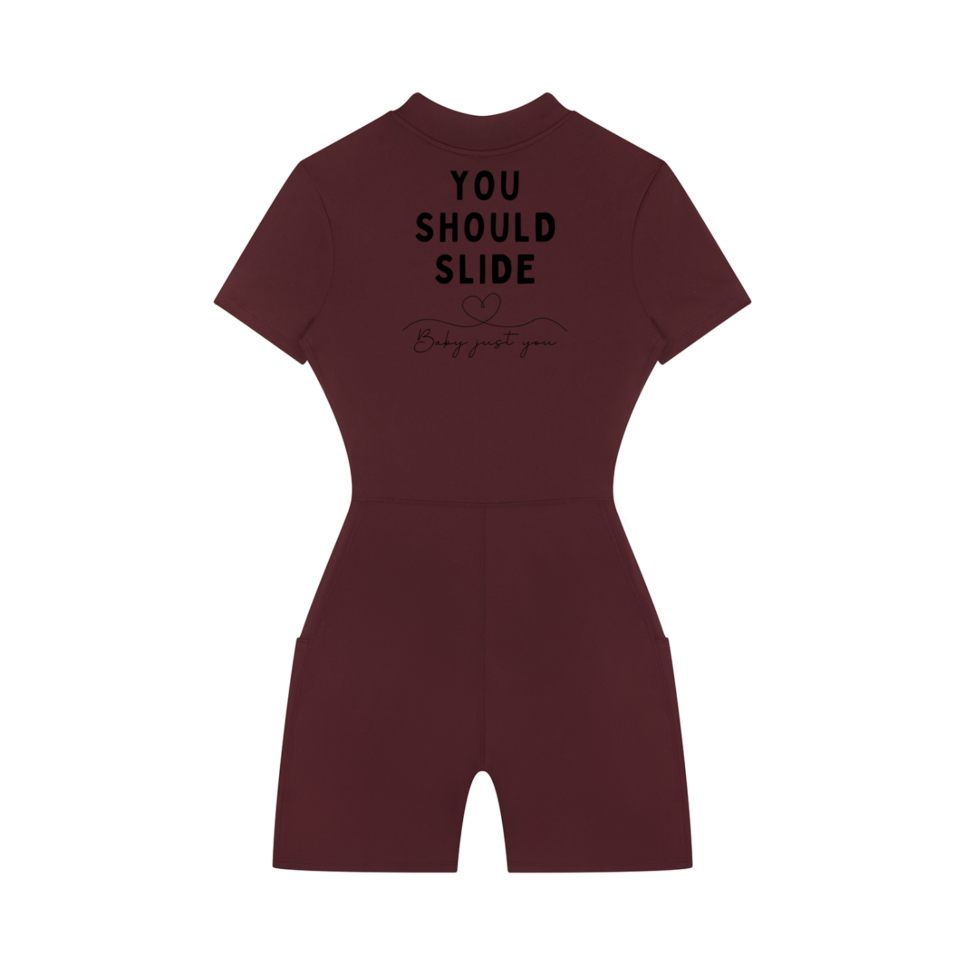 Women's Quarter-Zip Short Sleeve Romper