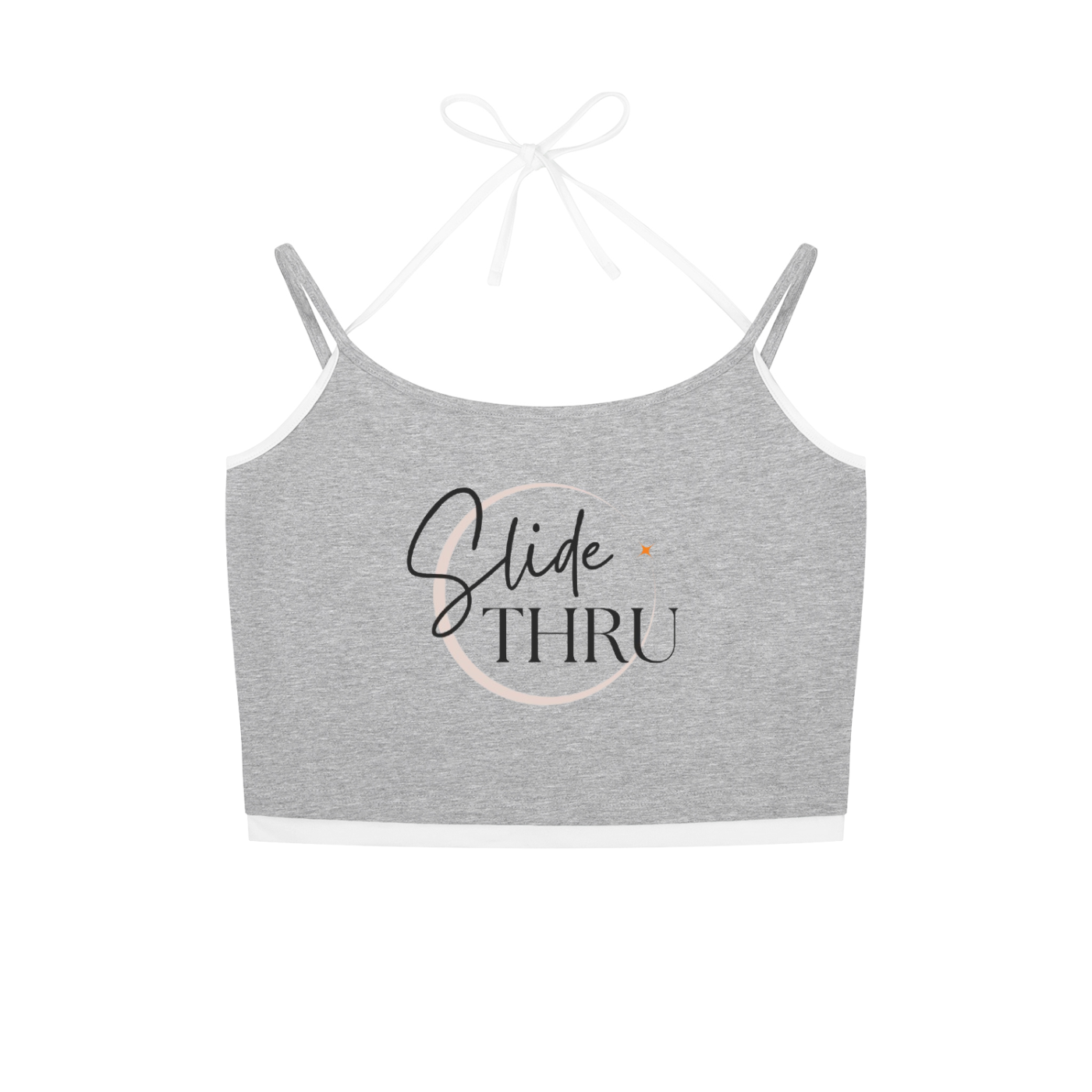 Contrast Binding Halter Tank Top