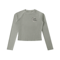 Dyed Washed Raglan Long Sleeve Slim T-Shirt