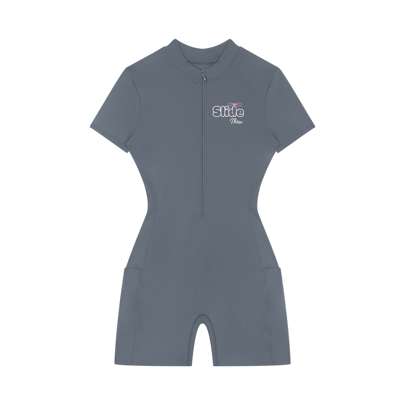 Women's Quarter-Zip Short Sleeve Romper