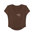 Women's Paneled Crop T-Shirt (Cute Bow)
