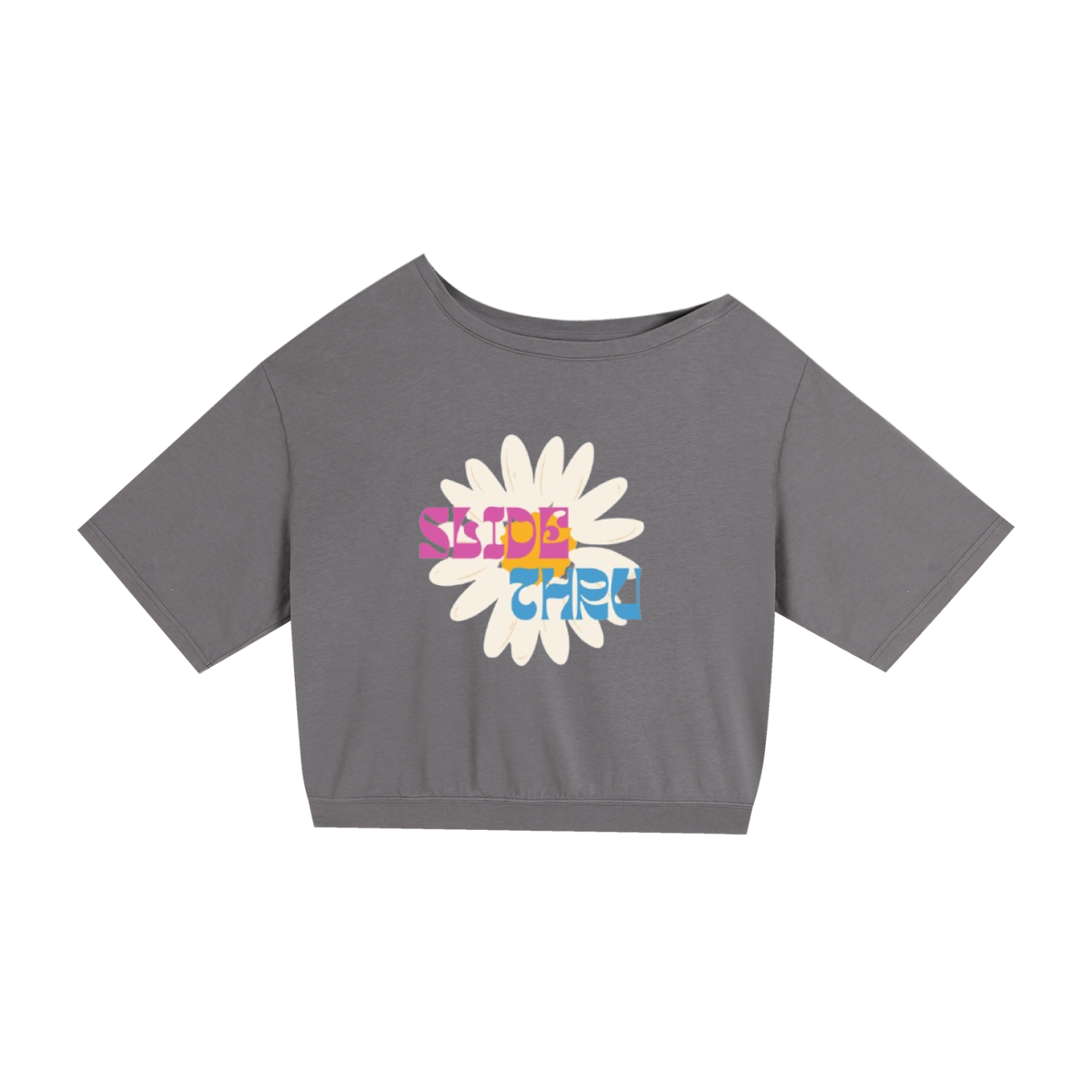 Asymmetric Shoulder Oversized Cotton T-Shirt
