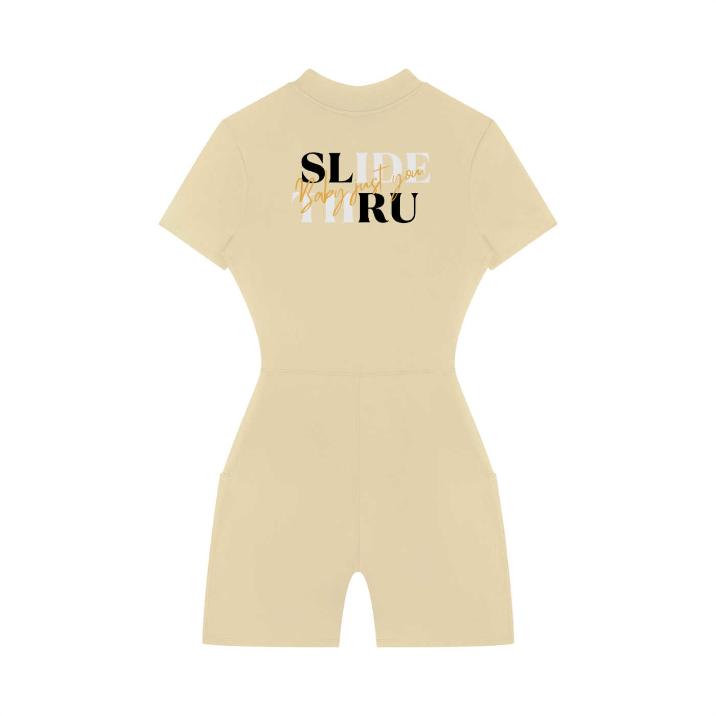 Women's Quarter-Zip Short Sleeve Romper