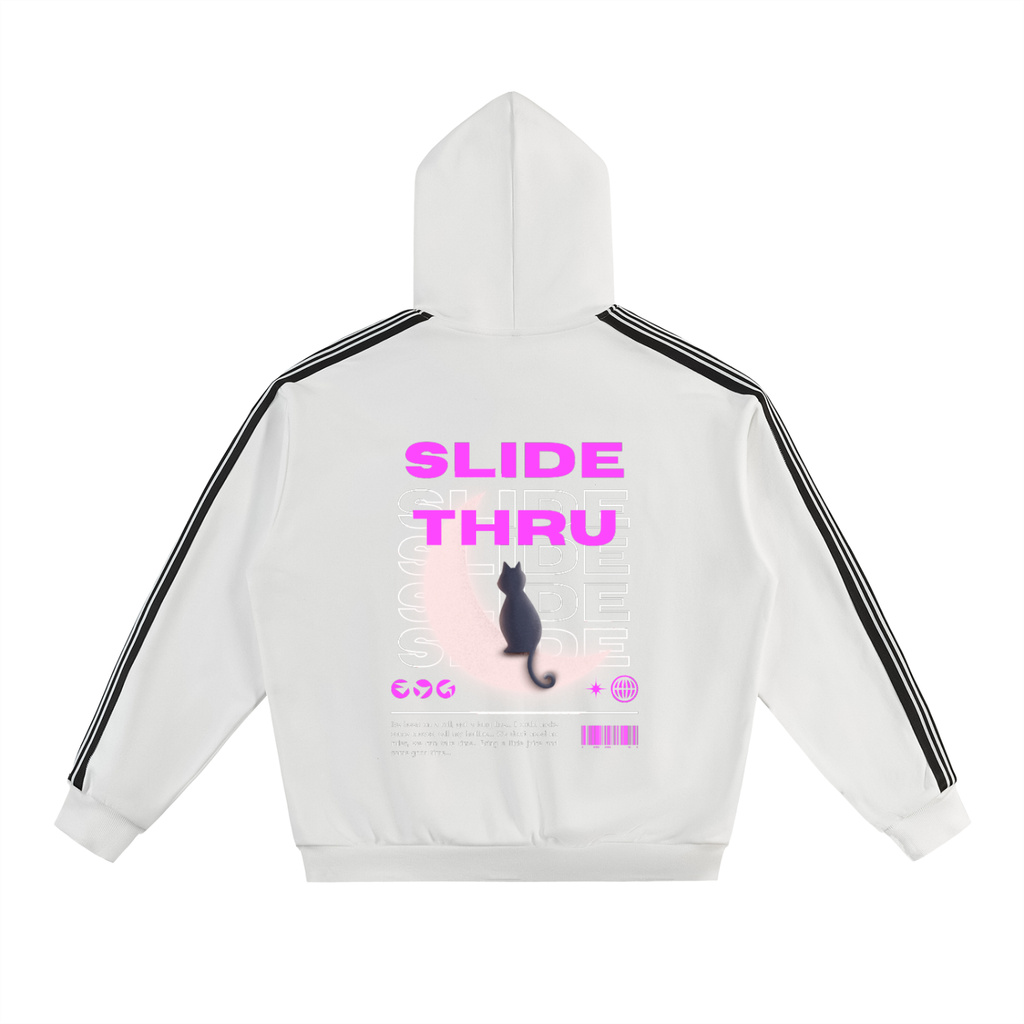 Side Stripe Drop-Shoulder Hoodie