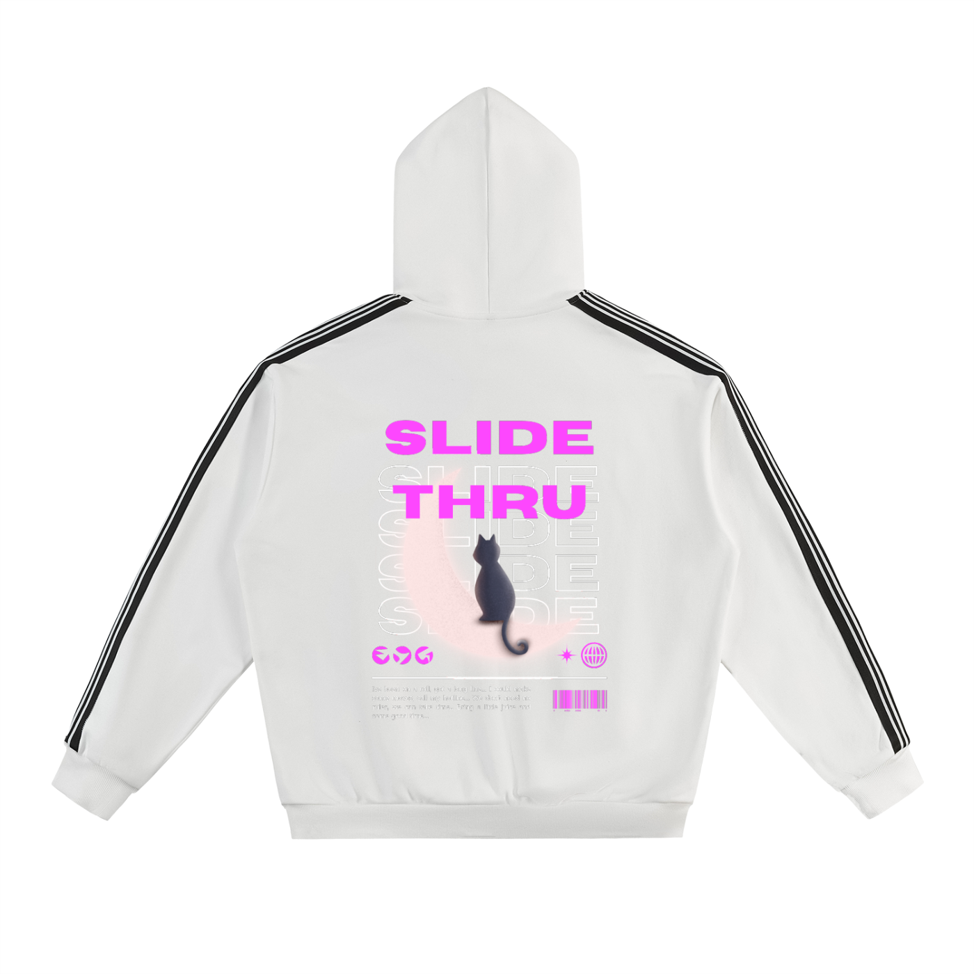 Side Stripe Drop-Shoulder Hoodie