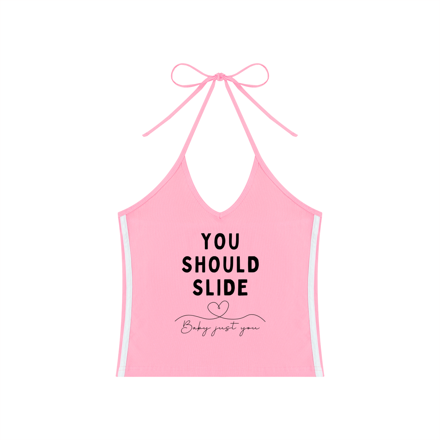 Women's Color Block Halter Crop Tank Top