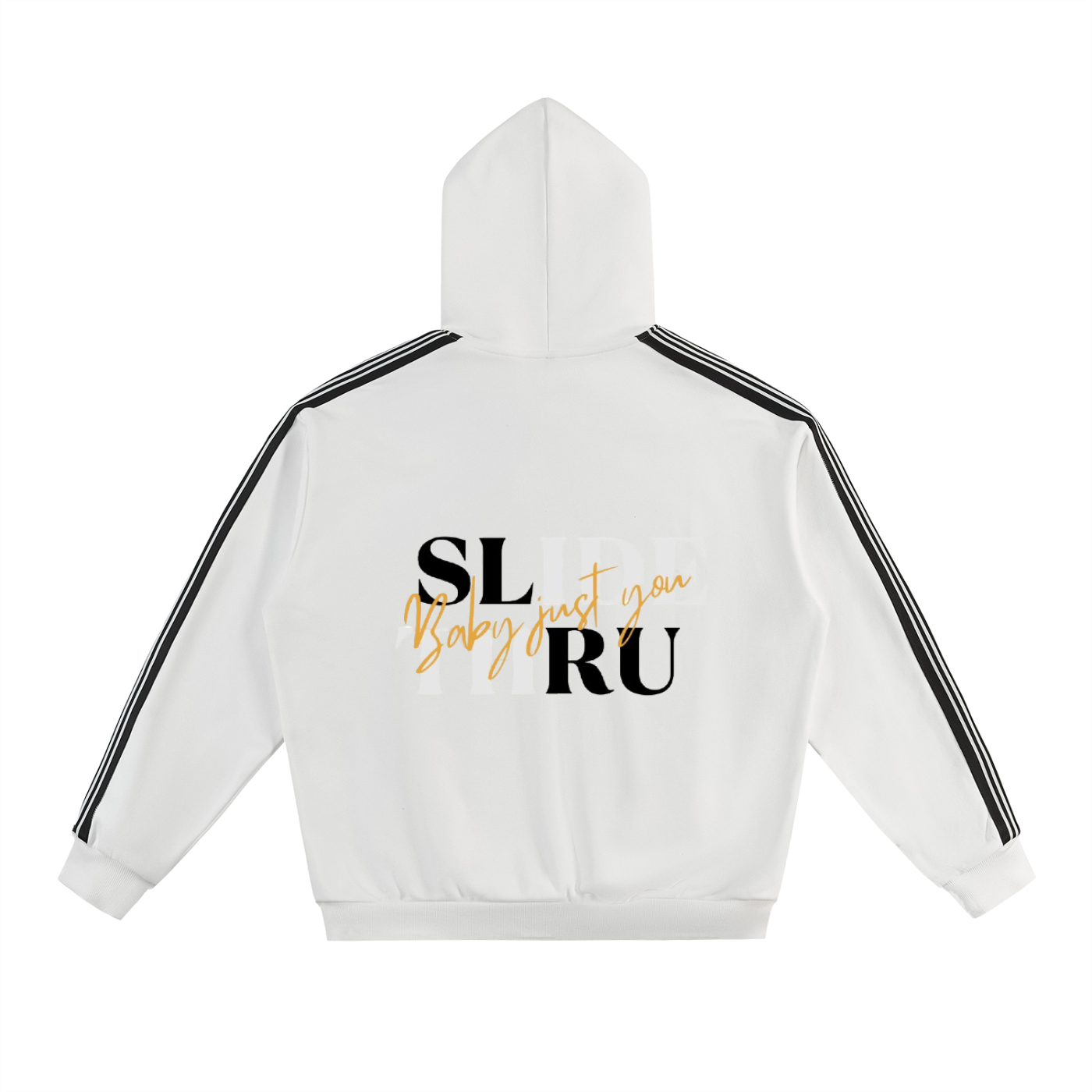 Side Stripe Drop-Shoulder Hoodie