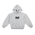Contrast-Stitched Boxy Fleece Hoodie